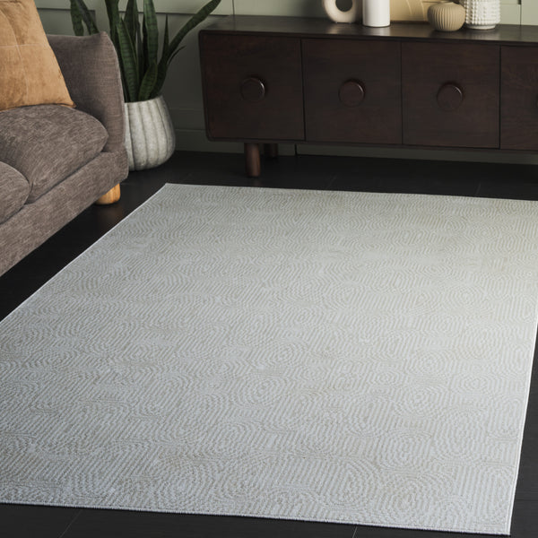 Safavieh Bayside Modern Turkish Area Rug With Geometric Pattern - Soft, Durable, And Easy To Clean Design Ivory ,Light Grey Polyester Bay136b-8