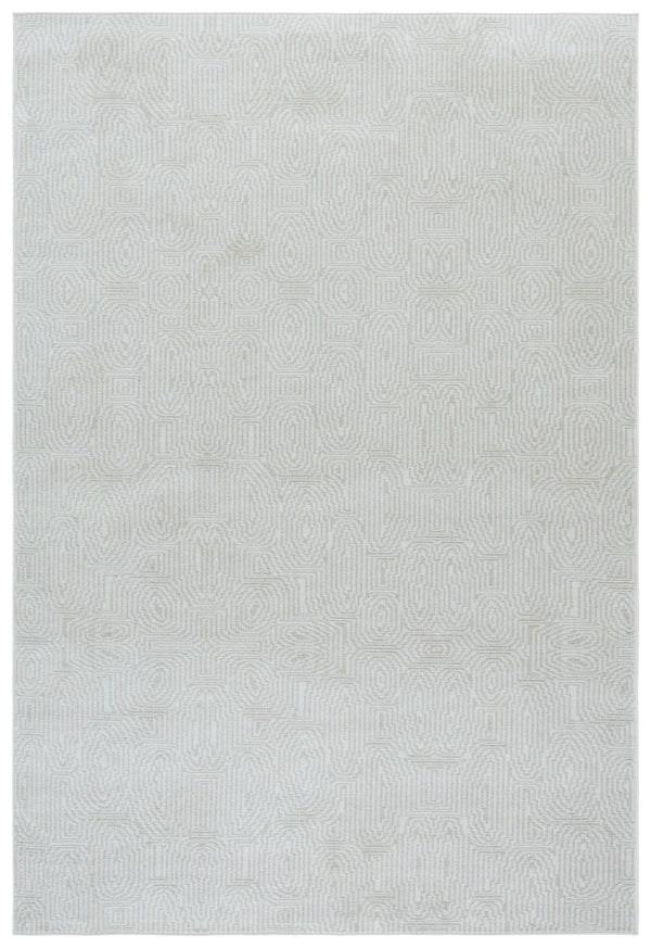 Safavieh Bayside Modern Turkish Area Rug With Geometric Pattern - Soft, Durable, And Easy To Clean Design Ivory ,Light Grey Polyester Bay136b-8