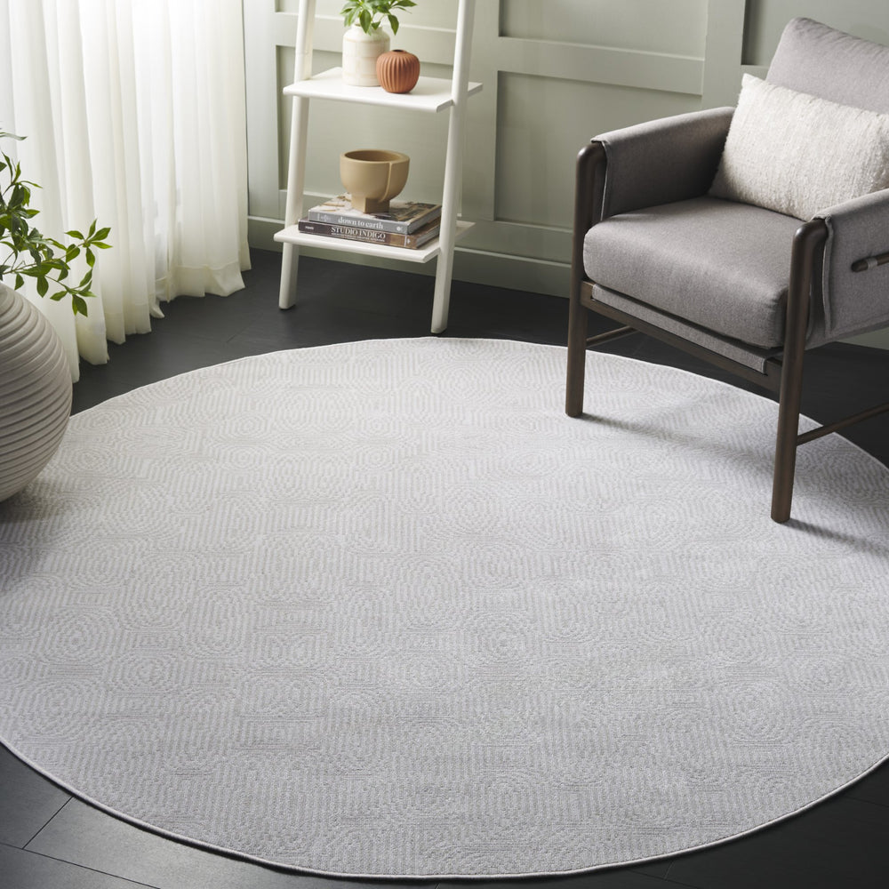 Safavieh Bayside Modern Runner Rug - Timeless Ivory And Grey Design For Elegant Home Décor And Comfort Ivory ,Light Grey Polyester Bay136b-7r