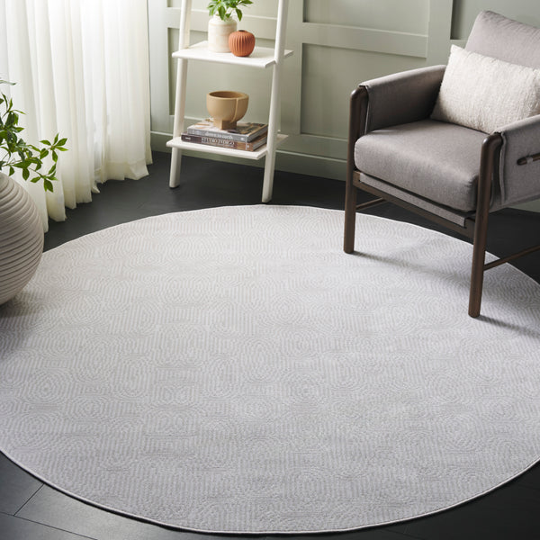 Safavieh Bayside Modern Turkish Area Rug With Geometric Pattern - Soft, Durable, And Easy To Clean Design Ivory ,Light Grey Polyester Bay136b-8