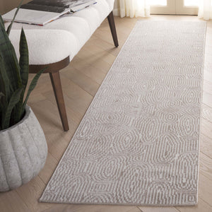 Safavieh Bayside Modern Geometric Area Rug - Soft, Durable Turkish Design For Contemporary Living Spaces Ivory ,Light Brown Polyester Bay136t-7r