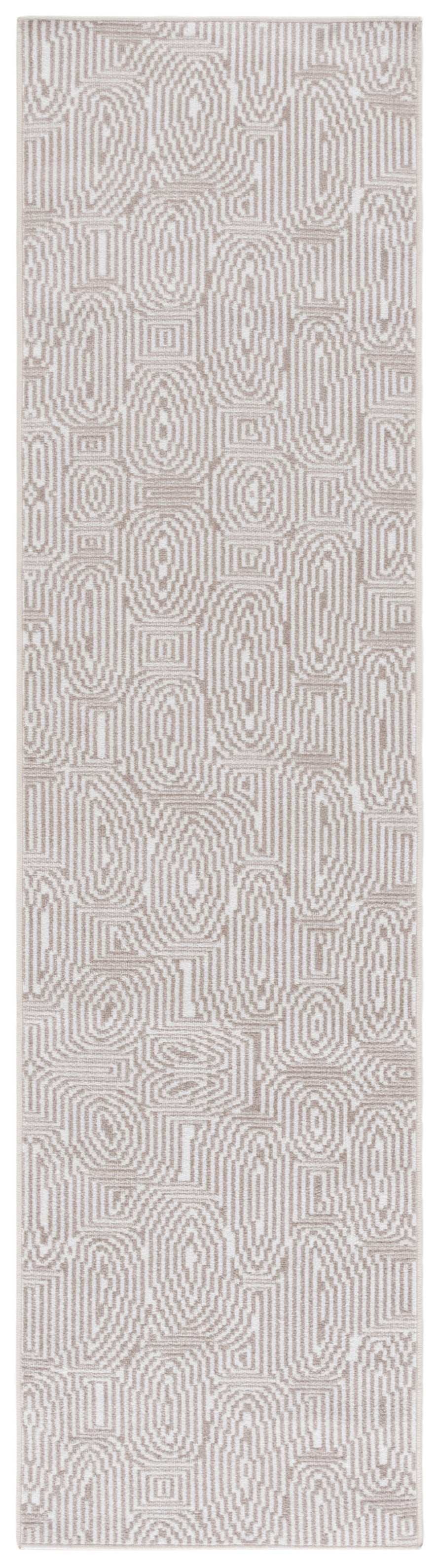 Safavieh Bayside Modern Geometric Area Rug - Soft, Durable Turkish Design For Contemporary Living Spaces Ivory ,Light Brown Polyester Bay136t-7r