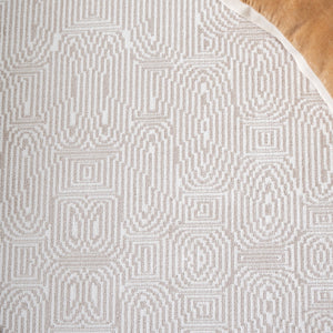 Safavieh Bayside Modern Geometric Area Rug - Soft, Durable Turkish Design For Contemporary Living Spaces Ivory ,Light Brown Polyester Bay136t-7r