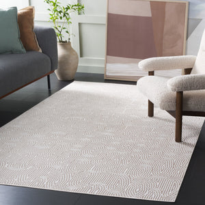 Safavieh Bayside Modern Geometric Area Rug - Soft, Durable Turkish Design For Contemporary Living Spaces Ivory ,Light Brown Polyester Bay136t-7r