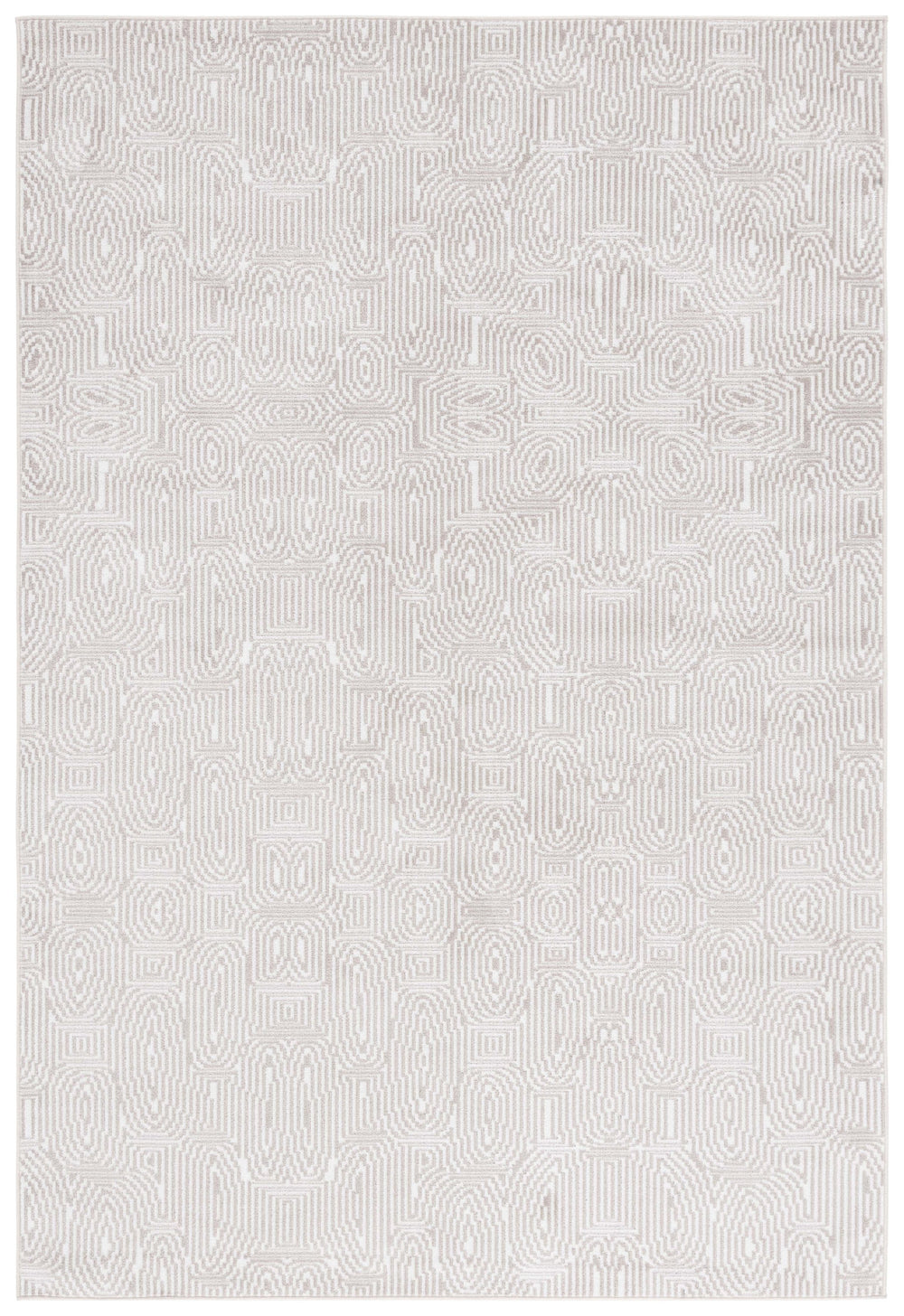 Safavieh Bayside Modern Geometric Area Rug - Soft, Durable Turkish Design For Contemporary Living Spaces Ivory ,Light Brown Polyester Bay136t-7r