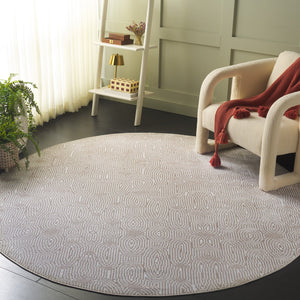 Safavieh Bayside Modern Geometric Area Rug - Soft, Durable Turkish Design For Contemporary Living Spaces Ivory ,Light Brown Polyester Bay136t-7r