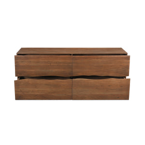 Moe's Home Watson 4-drawer Dresser With Live-edge Acacia Design For Modern Organic Home Décor Style Brown Solid Acacia,Mdf Back Bb-1001-03