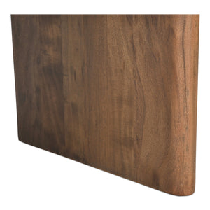 Moe's Home Lila Dining Table - Elegant Acacia Wood Live Edge Design With Bullnose Edging For Sophisticated Dining Brown Acacia Wood,Metal Connecting Plate Bb-1015-03-0