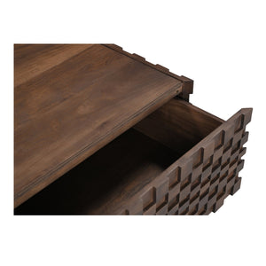 Moe's Home Easton Geometric Storage Coffee Table In Solid Acacia Wood - No Assembly Required, Modern Design Brown Acacia Wood,Acacia Veneer Bb-1018-03