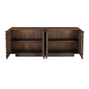 Moe's Home Easton Modern Sideboard - Stunning Acacia Wood Design With Adjustable Shelves For Your Home Decor Brown Acacia Wood,Acacia Veneer Bb-1019-03