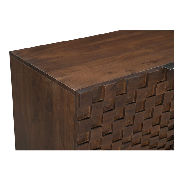Moe's Home Easton Modern Sideboard - Stunning Acacia Wood Design With Adjustable Shelves For Your Home Decor Brown Acacia Wood,Acacia Veneer Bb-1019-03