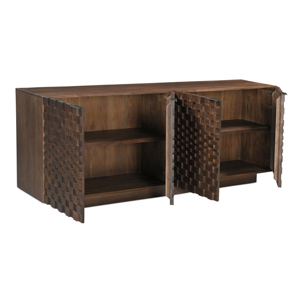 Moe's Home Easton Modern Sideboard - Stunning Acacia Wood Design With Adjustable Shelves For Your Home Decor Brown Acacia Wood,Acacia Veneer Bb-1019-03