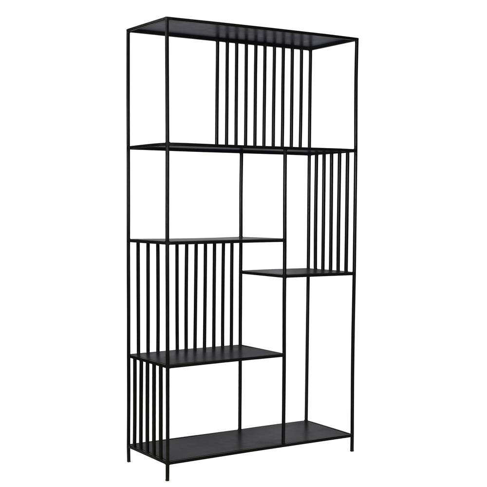 Dovetail Ramar Bookshelf Black Gunmetal Finish Iron BB163