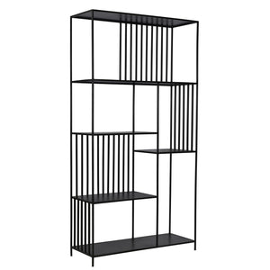Dovetail Ramar Bookshelf Black Gunmetal Finish Iron BB163