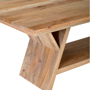 Dovetail Ravenna Dining Table Natural Finish Mango Wood BB220