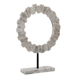Karina Living Sculpture Marble and Iron - Cream and Black