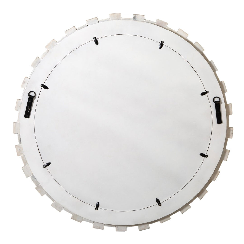 Dovetail Raquel Mirror Marble - White