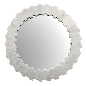 Dovetail Raquel Mirror Marble - White