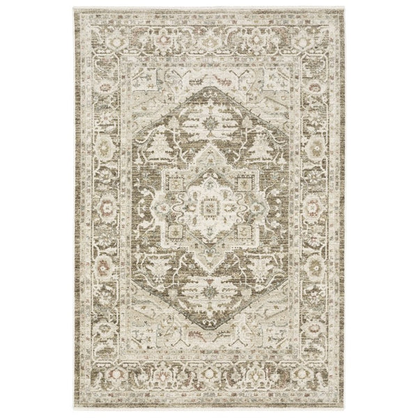 Oriental Weavers Brookhaven Vintage Traditional Polyester Accent Rug for Entryways and Cozy Bedroom Nooks 2' x 7'6" BBKH08060228ST