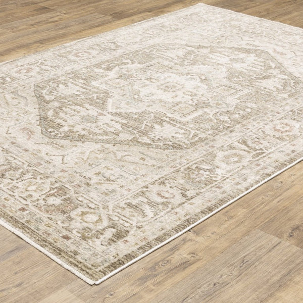 Oriental Weavers Brookhaven Vintage Traditional Polyester Accent Rug for Entryways and Cozy Bedroom Nooks 3' x 5' BBKH08090152ST