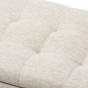 Baxton Studio Baxton Studio Roanoke Stylish Beige Storage Ottoman Bench with Grid-Tufting for Modern Spaces BBT3101-OTTO-Beige-H1217-3