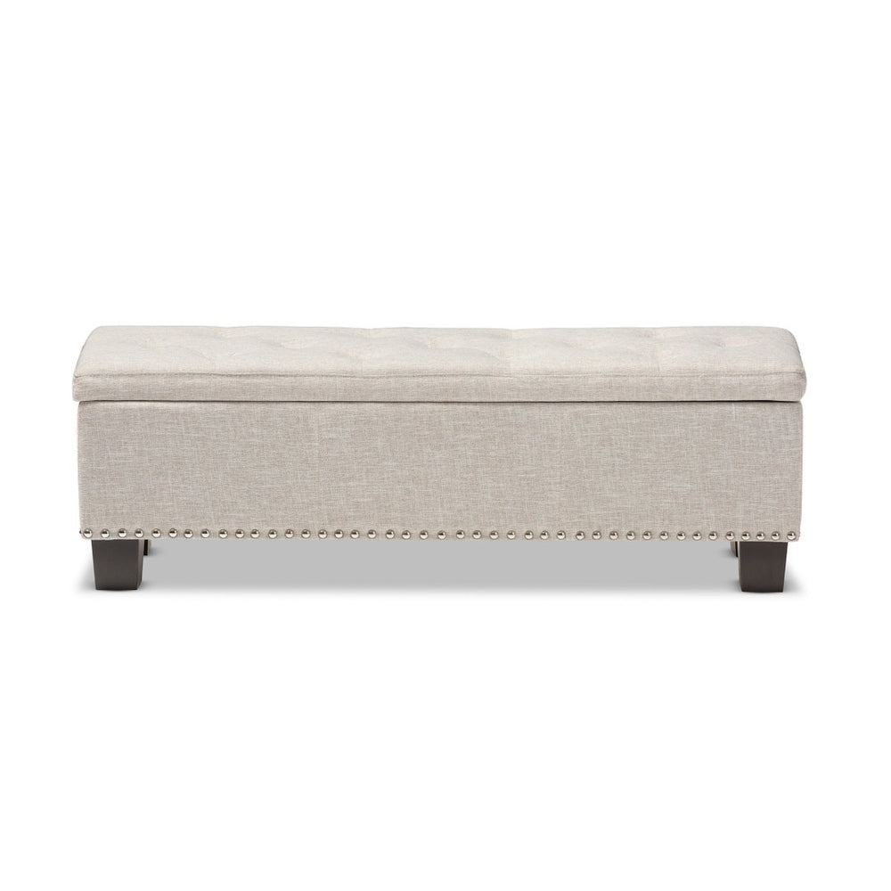 Baxton Studio Baxton Studio Modern Beige Fabric Storage Ottoman Bench with Button-Tufting & Hidden Compartment BBT3136-OTTO-Beige-H1217-3