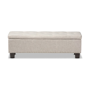 Baxton Studio Baxton Studio Modern Beige Fabric Storage Ottoman Bench with Button-Tufting & Hidden Compartment BBT3136-OTTO-Beige-H1217-3