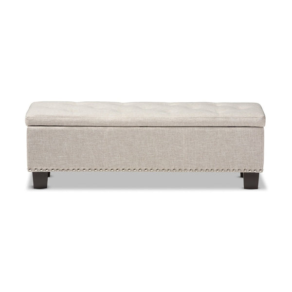 Baxton Studio Baxton Studio Modern Beige Fabric Storage Ottoman Bench with Button-Tufting & Hidden Compartment BBT3136-OTTO-Beige-H1217-3