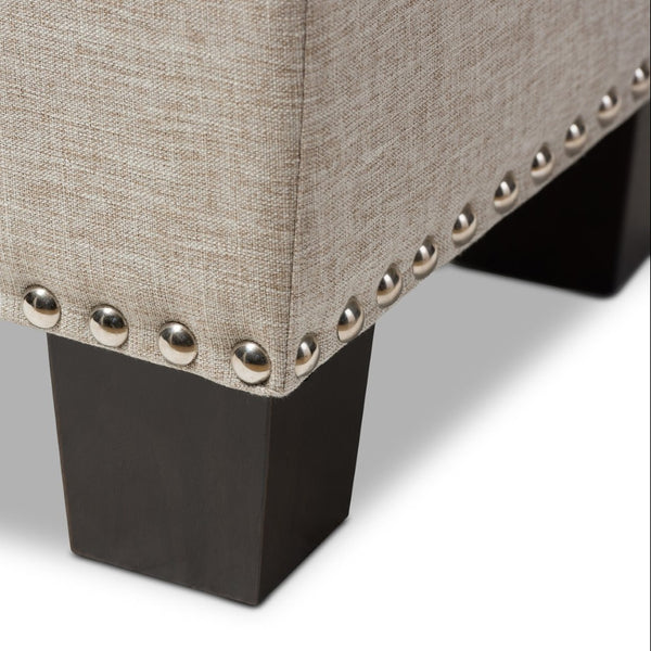 Baxton Studio Baxton Studio Modern Beige Fabric Storage Ottoman Bench with Button-Tufting & Hidden Compartment BBT3136-OTTO-Beige-H1217-3