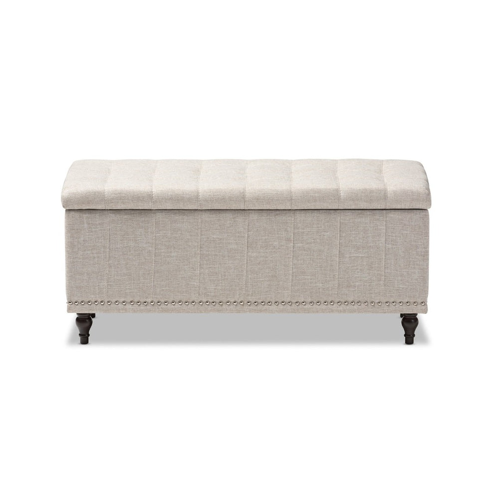Baxton Studio Baxton Studio Kaylee Modern Classic Beige Storage Ottoman Bench with Button-Tufting & Hidden Space BBT3137-OTTO-Beige-H1217-3