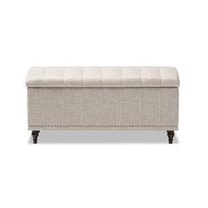 Baxton Studio Baxton Studio Kaylee Modern Classic Beige Storage Ottoman Bench with Button-Tufting & Hidden Space BBT3137-OTTO-Beige-H1217-3