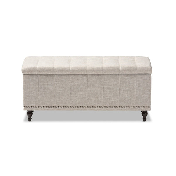 Baxton Studio Baxton Studio Kaylee Modern Classic Beige Storage Ottoman Bench with Button-Tufting & Hidden Space BBT3137-OTTO-Beige-H1217-3