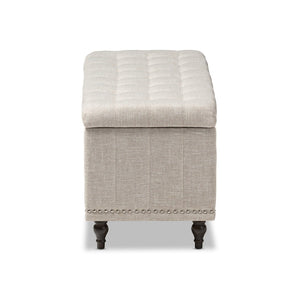 Baxton Studio Baxton Studio Kaylee Modern Classic Beige Storage Ottoman Bench with Button-Tufting & Hidden Space BBT3137-OTTO-Beige-H1217-3