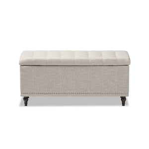 Baxton Studio Baxton Studio Kaylee Modern Classic Beige Storage Ottoman Bench with Button-Tufting & Hidden Space BBT3137-OTTO-Beige-H1217-3