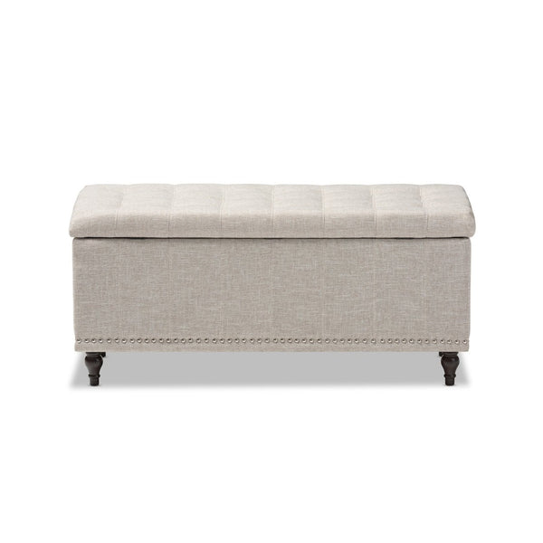 Baxton Studio Baxton Studio Kaylee Modern Classic Beige Storage Ottoman Bench with Button-Tufting & Hidden Space BBT3137-OTTO-Beige-H1217-3