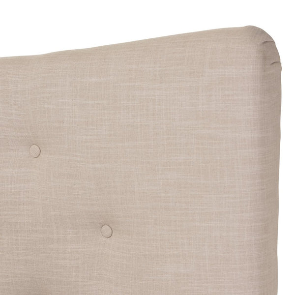 Baxton Studio Baxton Studio Hannah Queen Platform Bed - Mid-Century Modern Beige Linen with Cozy Comfort Design BBT6570-Beige-Queen