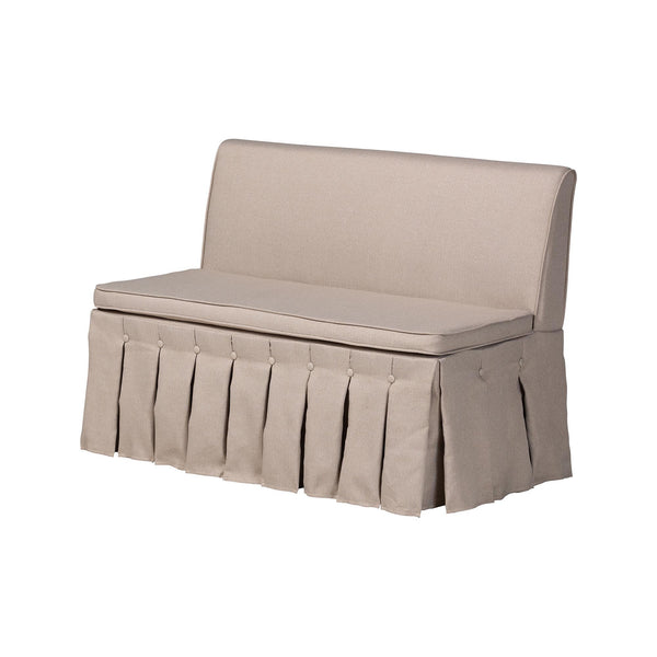 Baxton Studio Baxton Studio Meyer 2-Piece Fabric Upholstered Dining Nook Bench Set - Corner Kitchen Banquette Seating with Skirted Base, L-Shaped Breakfast Nook for Small Spaces, Beige BBT8116-Light Beige-6086-1-2PC SF Bench