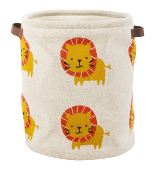 Safavieh LENNY Storage Basket - Vibrant Red & Orange Organizer with Lion Accents for Kids' Rooms & Playrooms BBY6101A