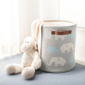 Safavieh EFFY Elephant Basket – Adorable Soft Fabric Storage for Nursery, Playroom & Laundry Room Décor BBY6108A