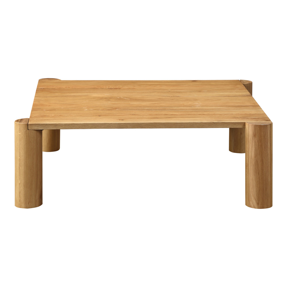 Moe's Home Post Coffee Table In Solid Oak With Versatile Leg Design For A Stylish And Cozy Living Space White Solid Oak Bc-1096-18-0