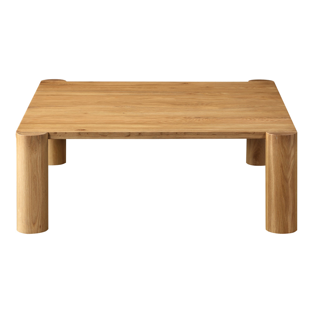 Moe's Home Post Coffee Table In Solid Oak With Versatile Leg Design For A Stylish And Cozy Living Space White Solid Oak Bc-1096-18-0