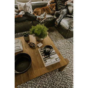 Moe's Home Post Coffee Table In Solid Oak With Versatile Leg Design For A Stylish And Cozy Living Space White Solid Oak Bc-1096-18-0