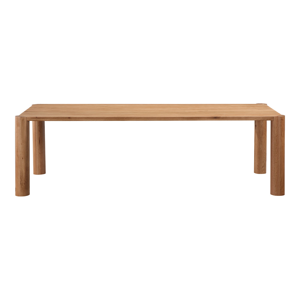 Moe's Home Post Large Natural Oak Dining Table - Elegant Design For 10, Perfect For Gatherings And Dining White Solid White Oak Bc-1112-18-0