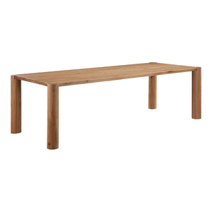 Moe's Home Post Large Natural Oak Dining Table - Elegant Design For 10, Perfect For Gatherings And Dining White Solid White Oak Bc-1112-18-0