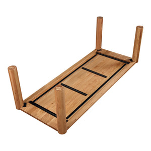 Moe's Home Post Large Natural Oak Dining Table - Elegant Design For 10, Perfect For Gatherings And Dining White Solid White Oak Bc-1112-18-0