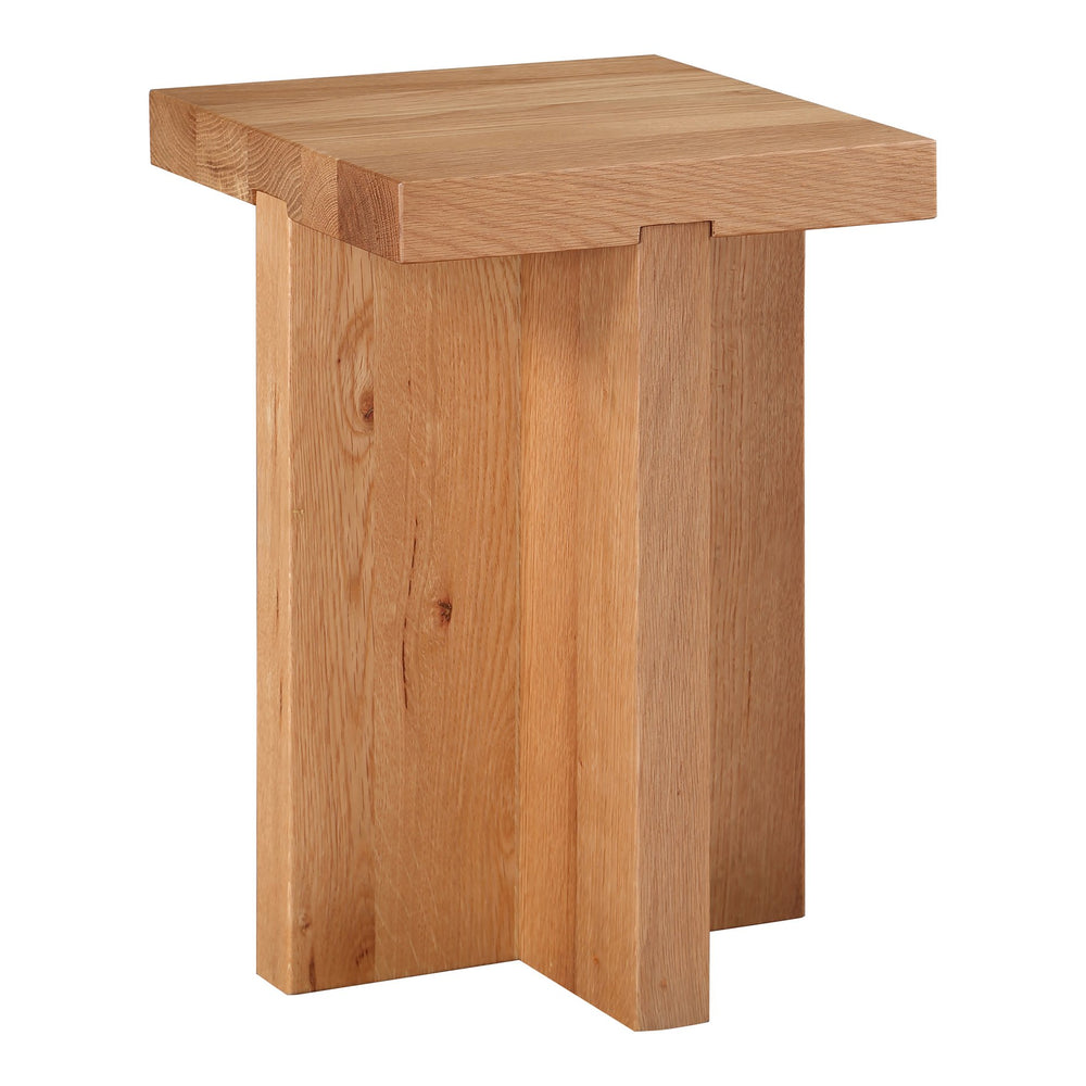 Moe's Home Folke Side Table - Exquisite Solid Oak Craftsmanship With Unique Woodgrain, Perfect For Any Space Natural Solid Oak Bc-1118-24