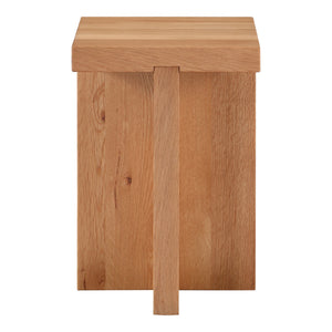 Moe's Home Folke Side Table - Exquisite Solid Oak Craftsmanship With Unique Woodgrain, Perfect For Any Space Natural Solid Oak Bc-1118-24