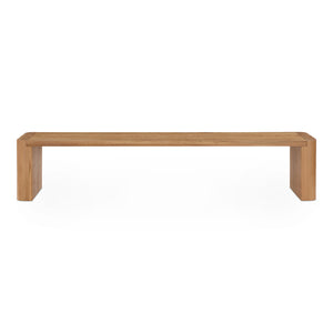 Moe's Home Post Elegant Dining Bench For Four - Solid White Oak With Sculpted Design For Timeless Style Natural Solid Oak Bc-1121-24-0