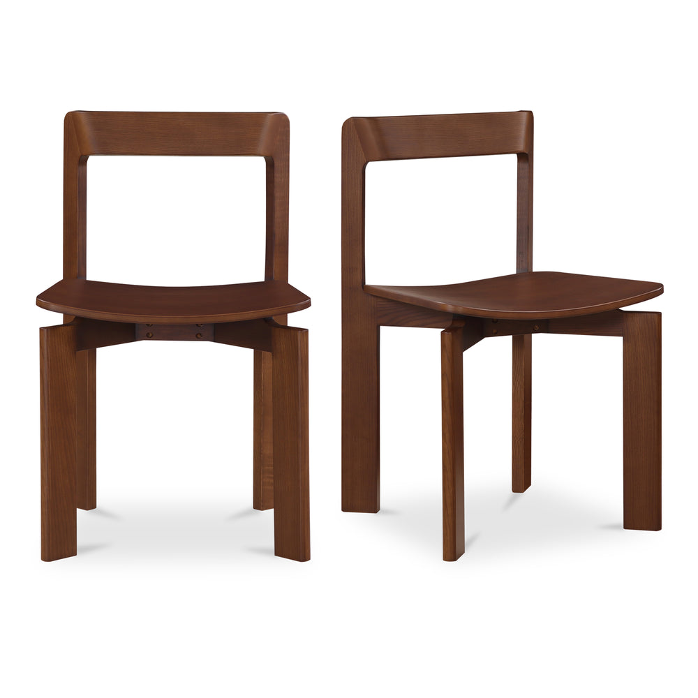 Moe's Home Daifuku Dining Chair - Set Of 2, Elegant Japanese Design With Solid Ash Construction For Comfort Brown Solid White Ash,Ash Veneer Over Plywood Seat Bc-1128-20