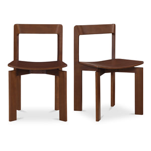 Moe's Home Daifuku Dining Chair - Set Of 2, Elegant Japanese Design With Solid Ash Construction For Comfort Brown Solid White Ash,Ash Veneer Over Plywood Seat Bc-1128-20